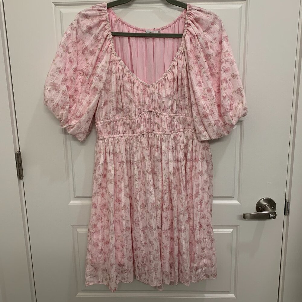 All in Favor Floral Pink Mini Dress